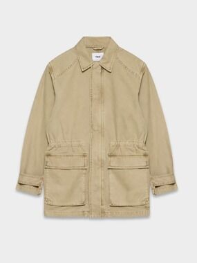 TNA Aritzia Jasper Field Jacket Vintage Tan Khaki 100% Cotton Size M